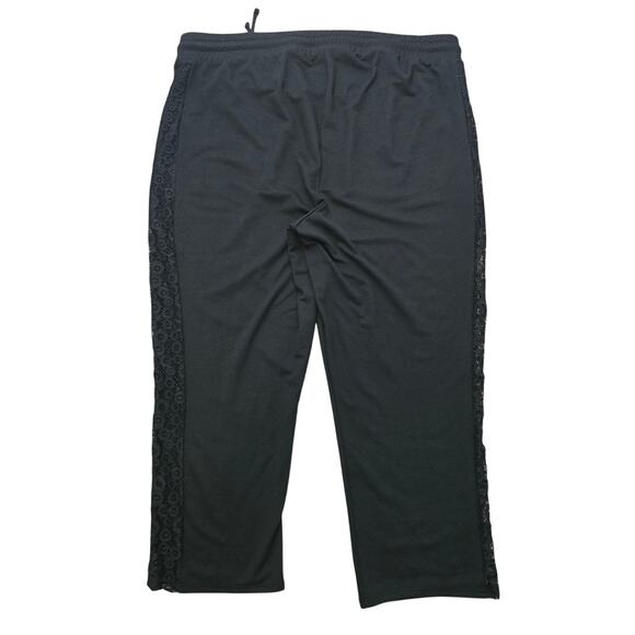 Torrid Athletic Lace Side Overlay Black Women's Sweatpants 4 - 4X - Picture 2 of 6